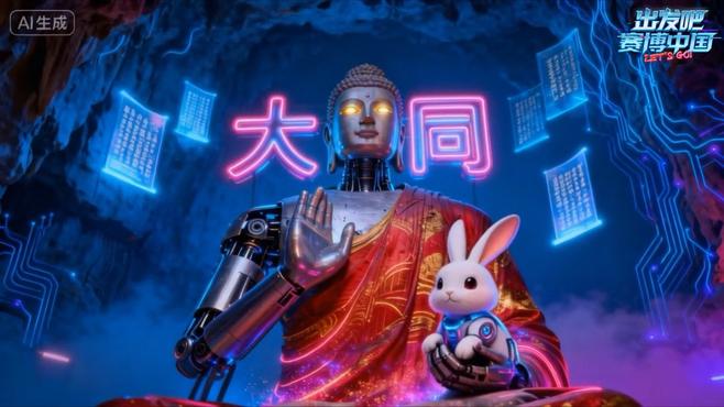 大同云冈石窟超时空变身