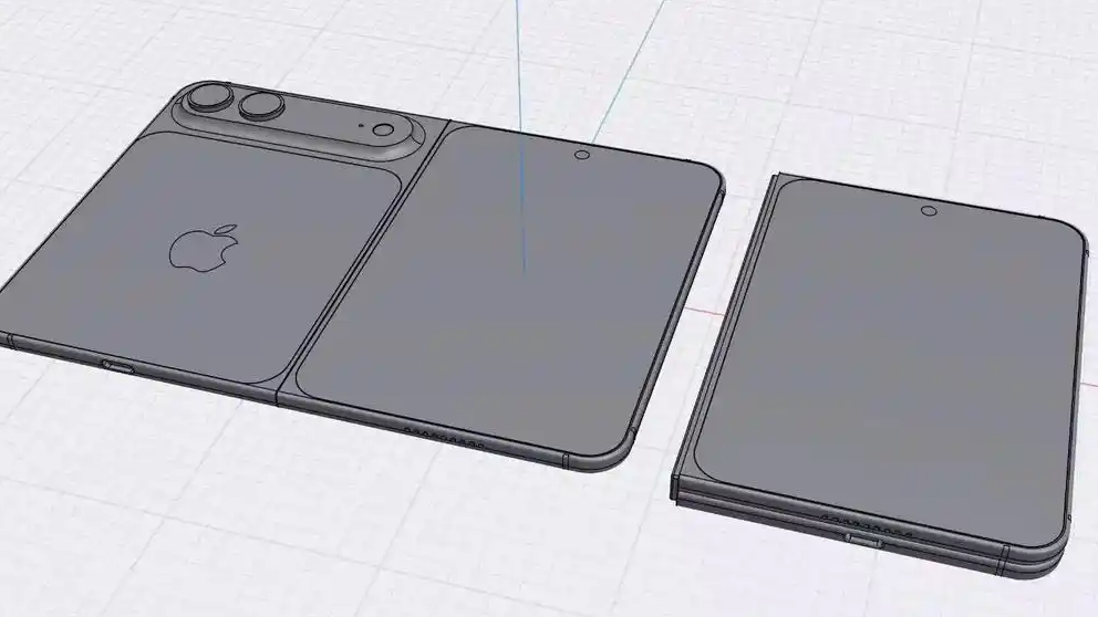 苹果折叠屏渲染图曝光：不对称设计